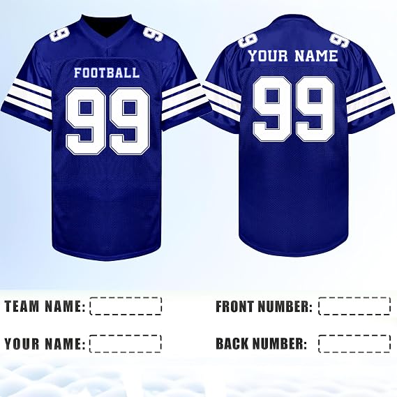 Custom Football Jerseys - Personalized Name, Number & Logo for Men Women Youth Kids