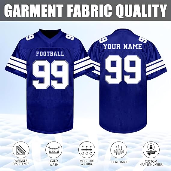 Custom Football Jerseys - Personalized Name, Number & Logo for Men Women Youth Kids