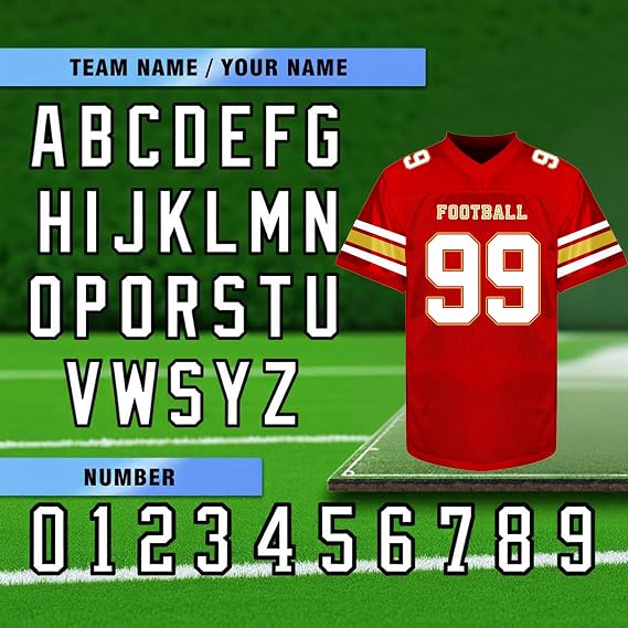 Custom Football Jersey - Personalized Name, Number & Logo