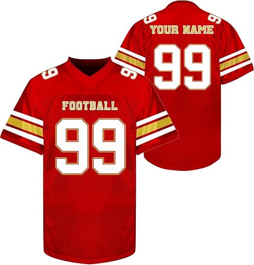Custom Football Jersey - Personalized Name, Number & Logo
