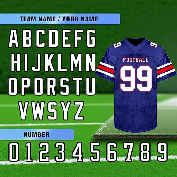 Custom Football Jersey - Personalized Name, Number & Logo