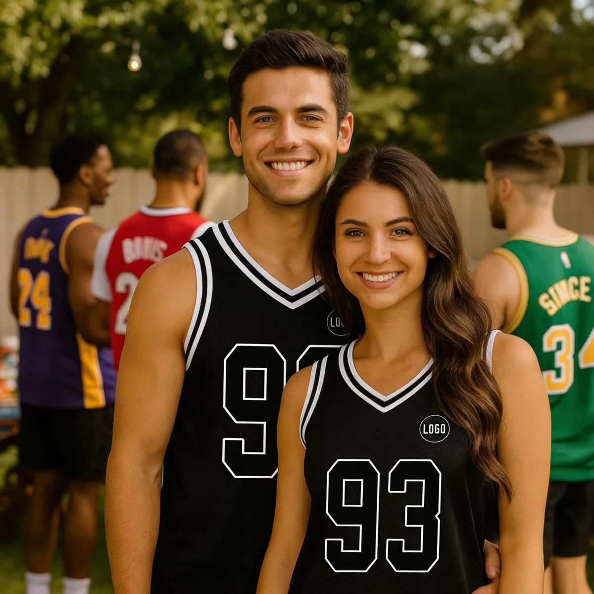 Custom Basketball Jersey with Personalized Name, Number and Logo