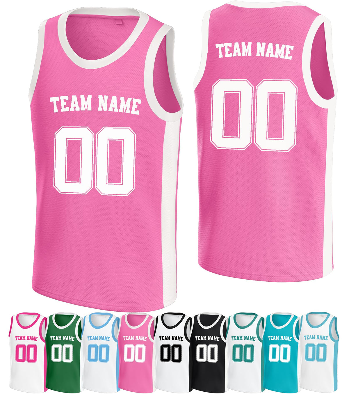 Custom Basketball Jersey with Personalized Name, Number and Logo