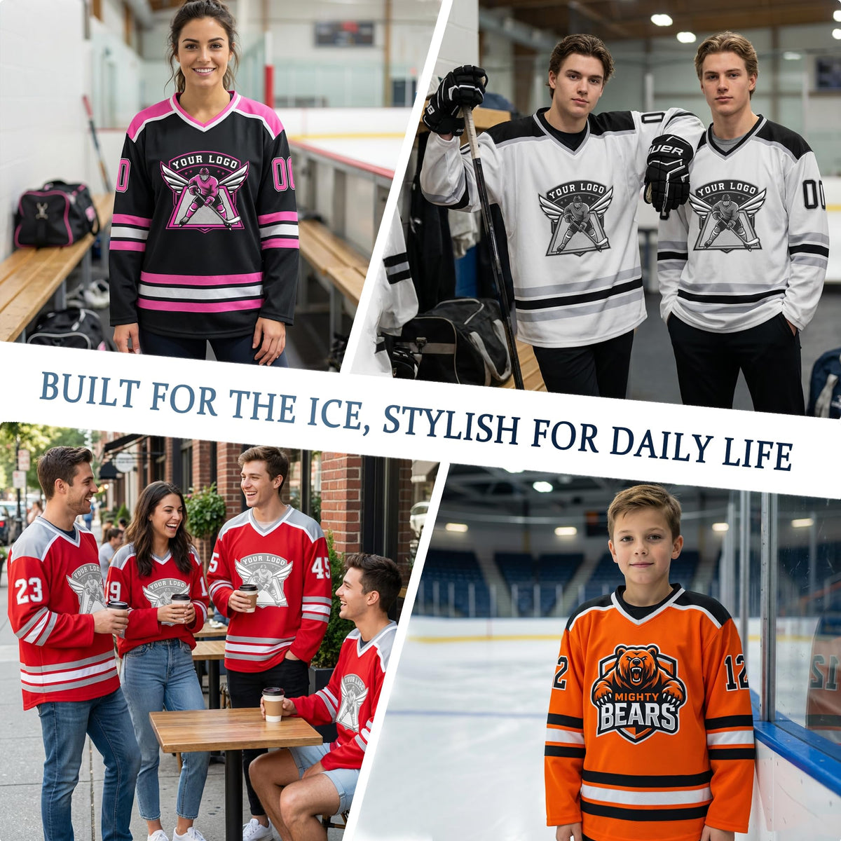 Personalized Ice Hockey Uniforms | Stitched & Printed Team Wear