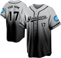 Custom Gray to Black Gradient Baseball Jersey with Name and Number