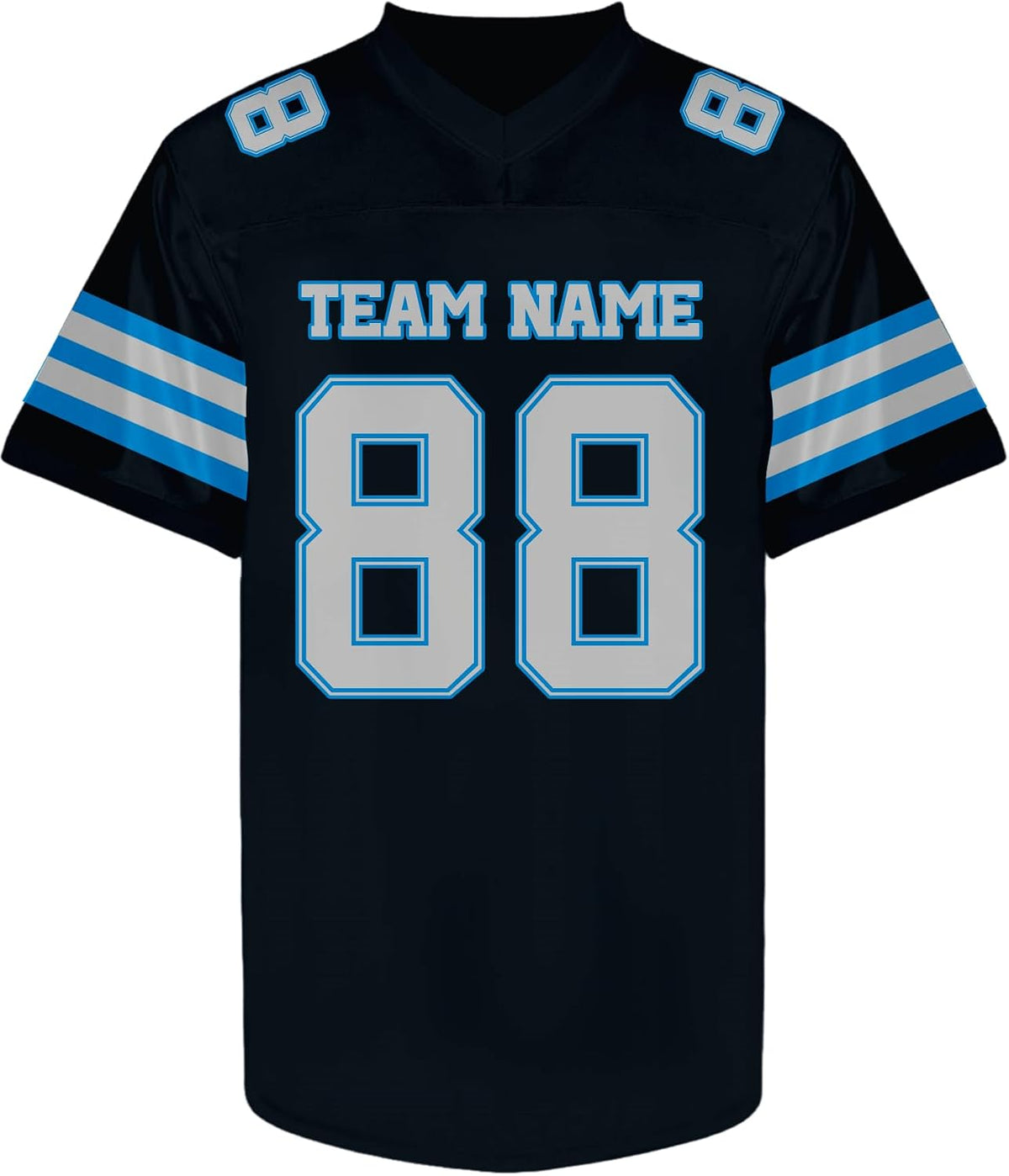 Custom Black and Gray Football Jersey