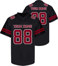 Custom Black Maroon Football Jersey Personalized Name and Number Team Uniform