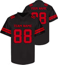 Custom Black and Red Football Jersey