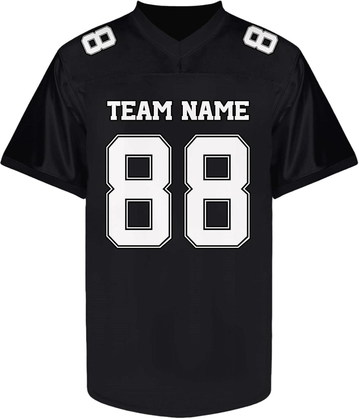 Custom Solid Black Football Jersey