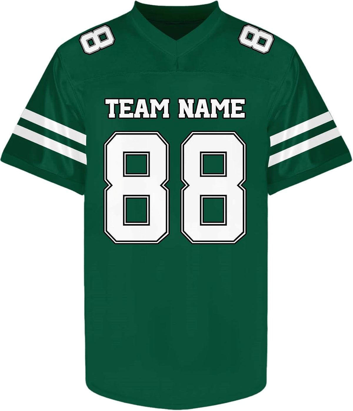 Custom Dark Green and White Football Jersey