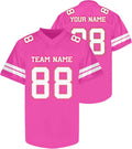 Custom Hot Pink Football Jersey Personalized Name and Number Team Uniform
