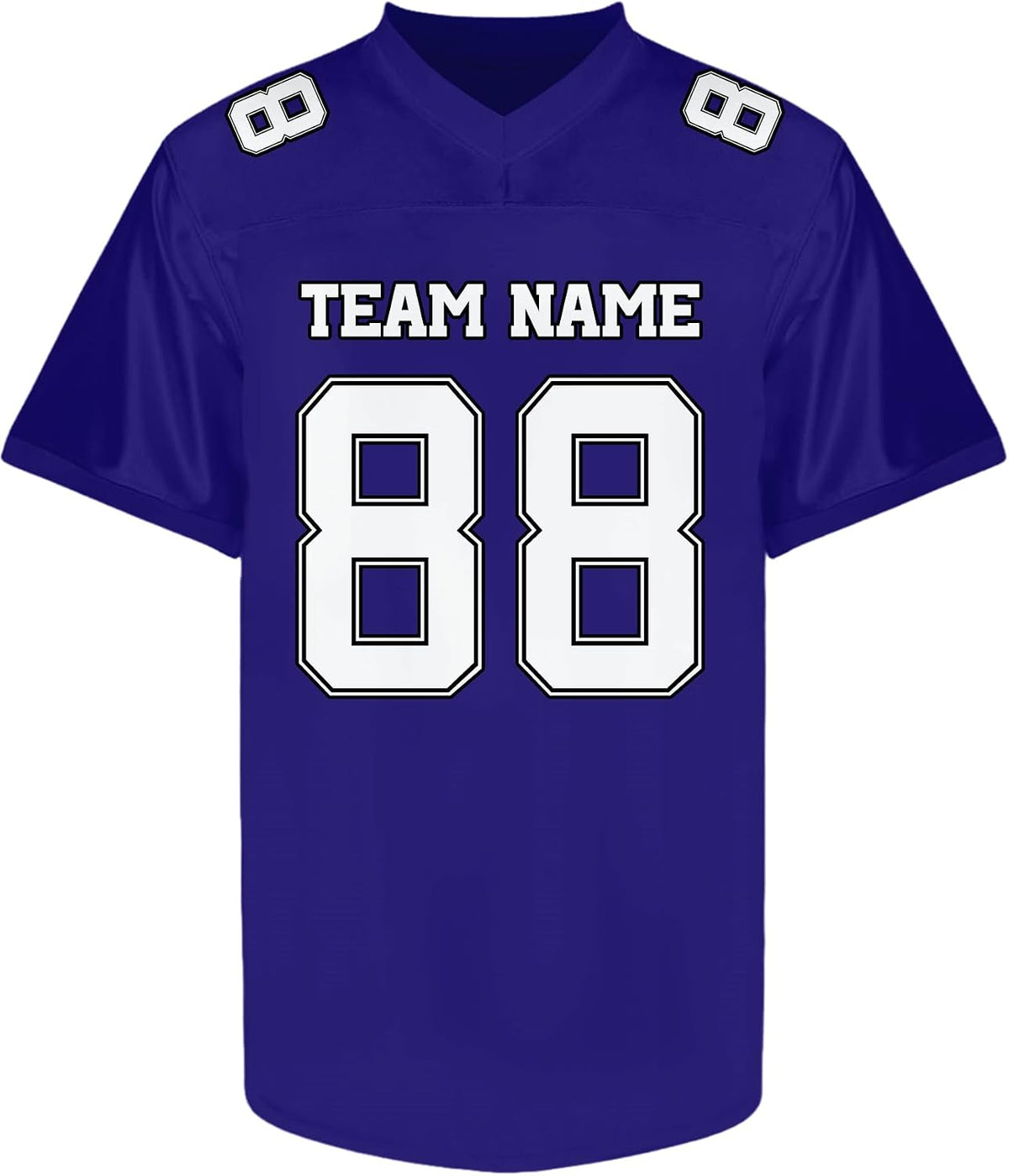 Custom Purple Football Jersey with White Numbers and Lettering
