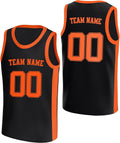 Custom Black and Orange Basketball Jersey - Personalized Name and Number Team Uniform