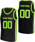 Custom Black and Neon Green Basketball Jersey