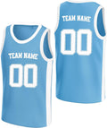 Custom Light Blue Basketball Jersey with White Trim