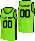 Custom Neon Green and Black Basketball Jersey - Personalized Name and Number Team Uniform