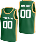 Custom Green and Gold Basketball Jersey