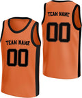 Custom Orange and Black Basketball Jersey