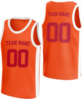 Custom Orange and White Basketball Jersey