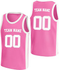 Custom Pink and White Basketball Jersey
