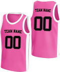 Custom Pink and White Basketball Jersey