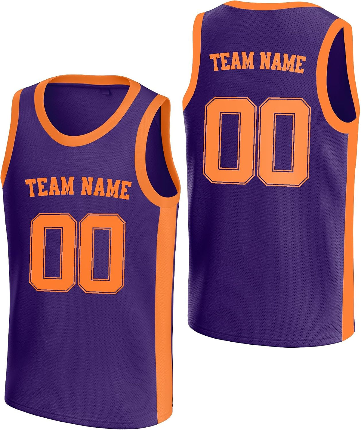 Custom Purple and Orange Basketball Jersey