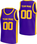 Custom Purple and Gold Basketball Jersey