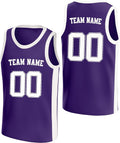 Custom Purple and White Basketball Jersey