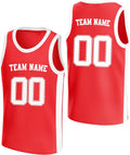 Custom Red and White Basketball Jersey