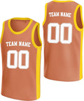 Custom Terracotta and Yellow Basketball Jersey