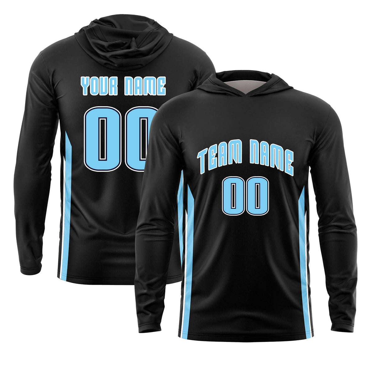Authentic Custom Two-Button Softball Jersey | Striped Raglan Sleeves