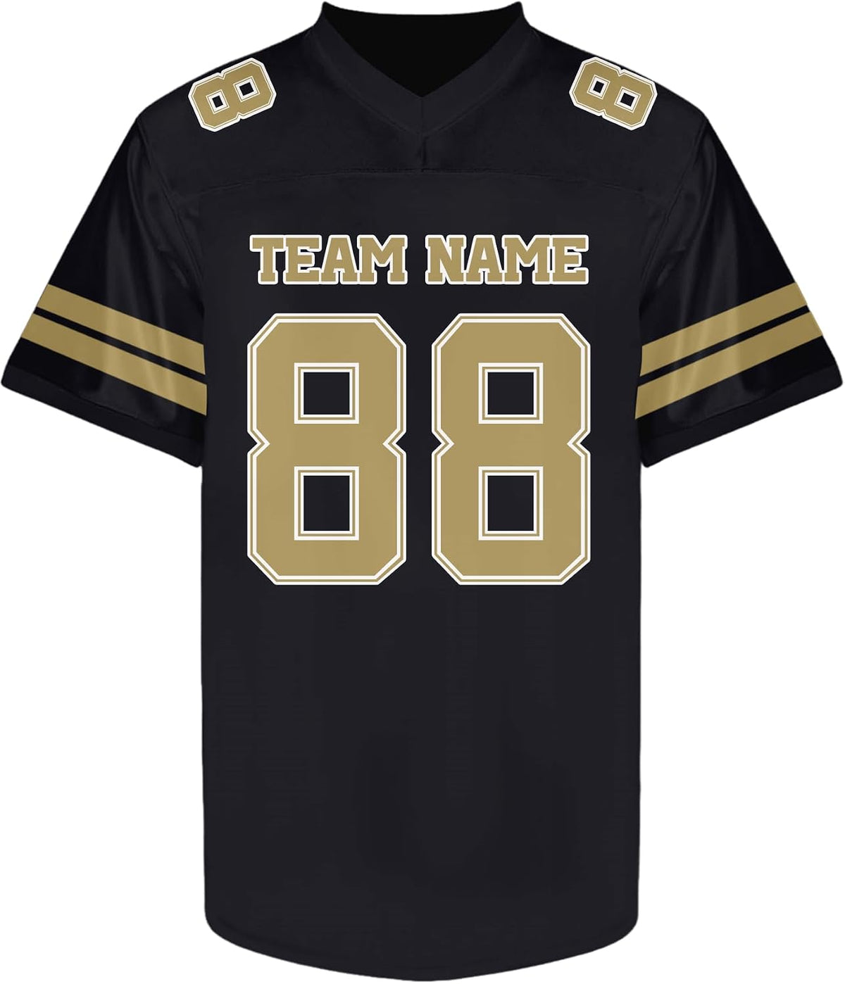 Custom Black and Yellow Football Jersey - Personalized Team and Practice Shirt