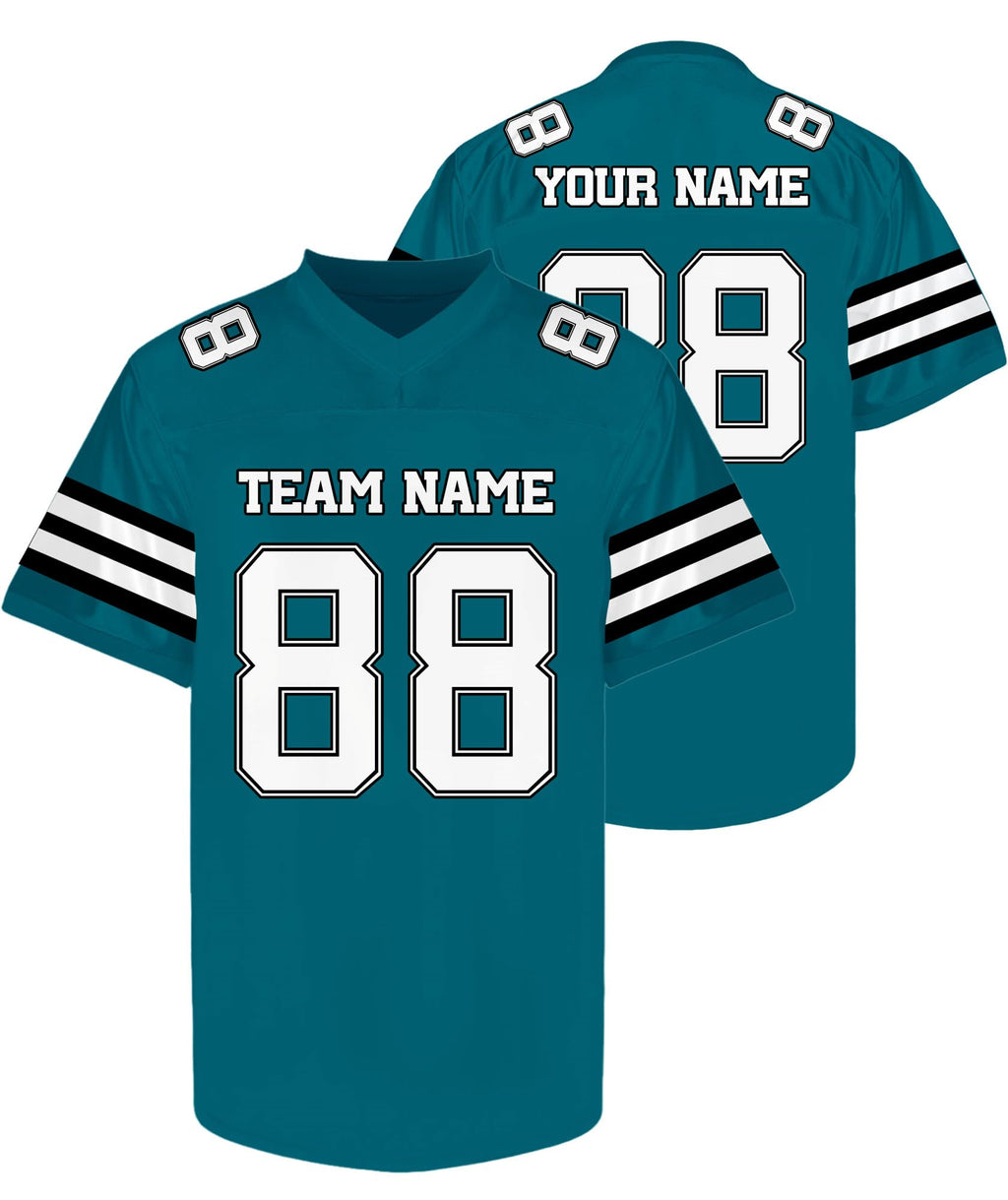 Custom Green and White Football Jersey - Personalized Team &amp; Practice Shirt