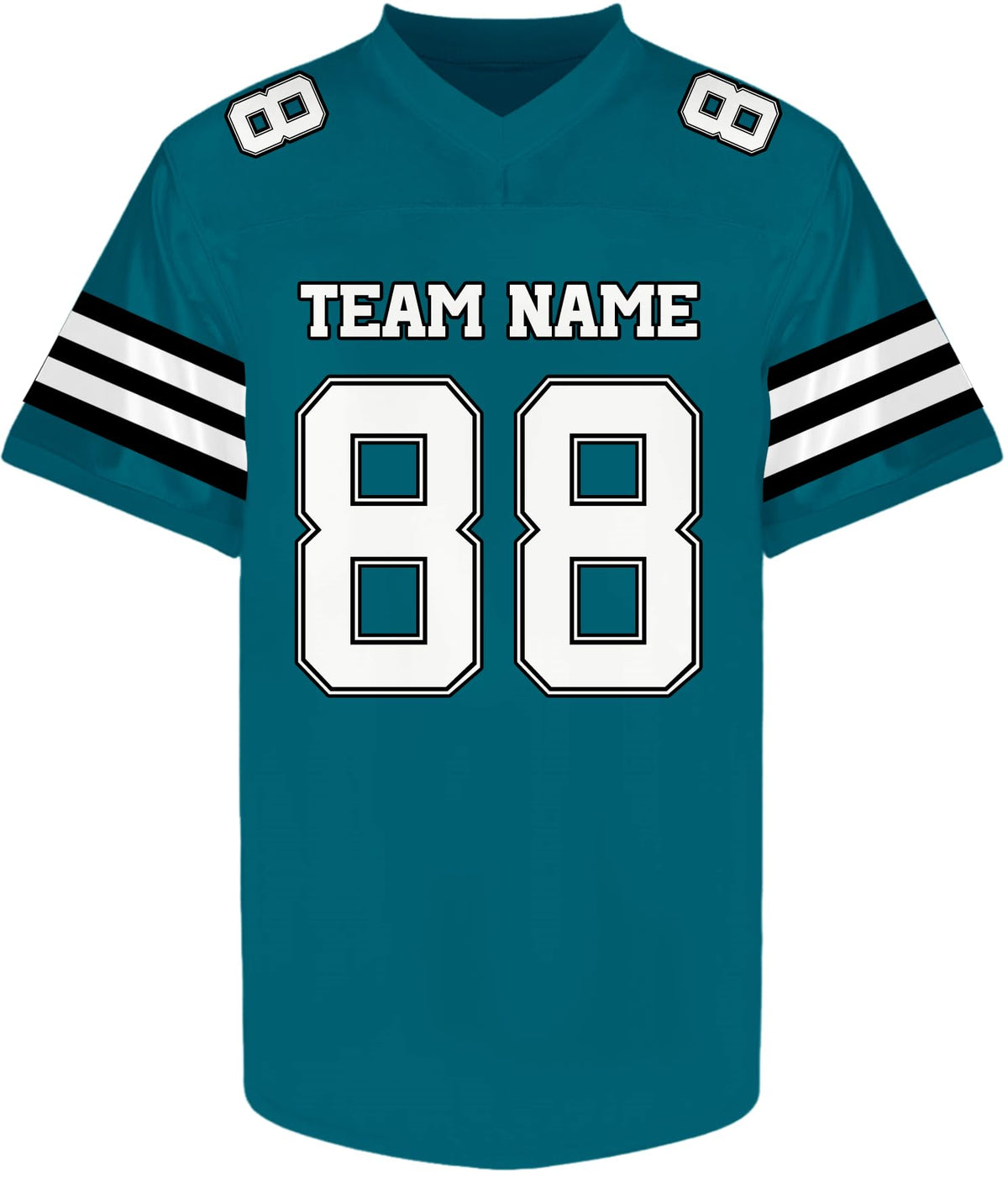 Custom Green and White Football Jersey - Personalized Team &amp; Practice Shirt