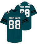 Custom Green and White Football Jersey - Personalized Team and Practice Shirt