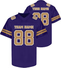 Custom Purple and Yellow Football Jersey - Personalized Team and Practice Shirt