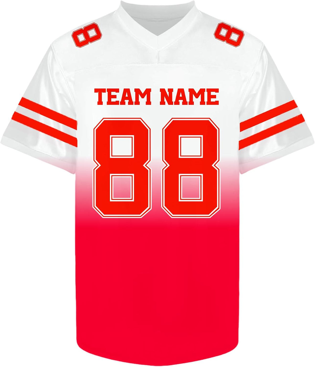 Custom Red and Black Gradient Football Jersey - Personalized Team Uniform and Practice Shirt