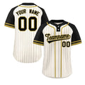Custom Authentic Two-Button Softball Jersey - Cream & Old Gold